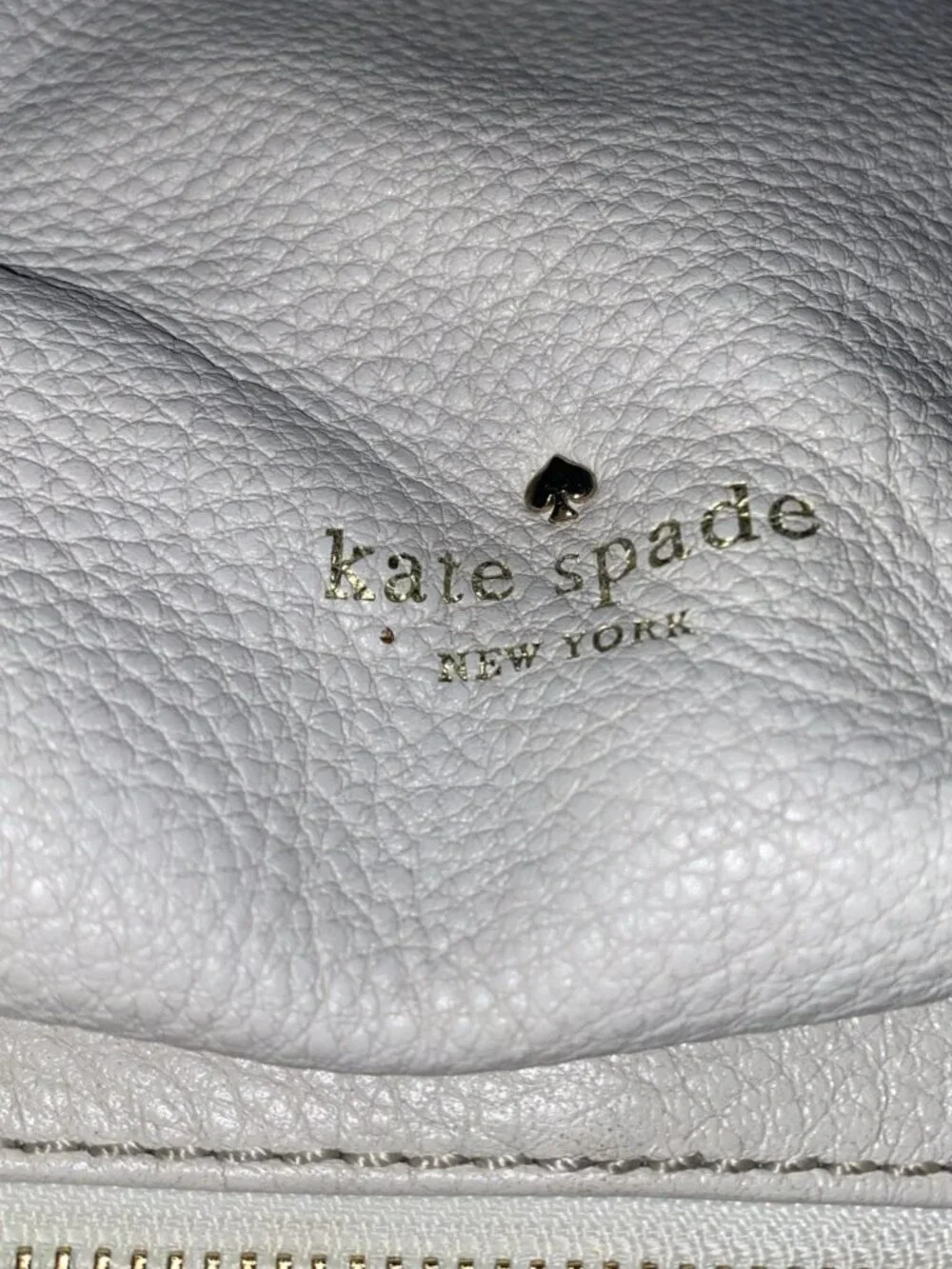 Kate Spade Ella Cobble Hill Hobo - White Leather Gold Hardware Expandable EUC